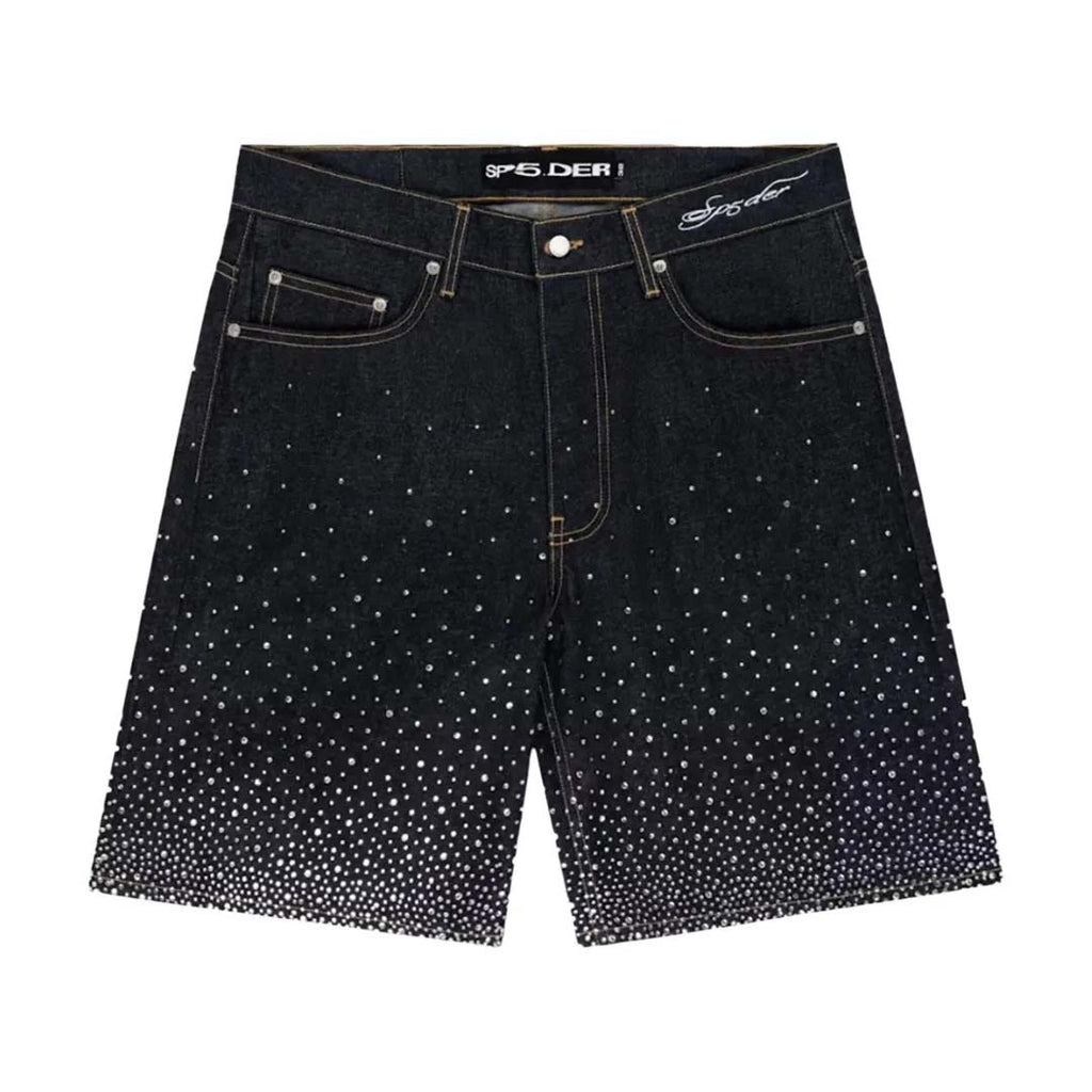 Sp5der Star Dust Denim Shorts