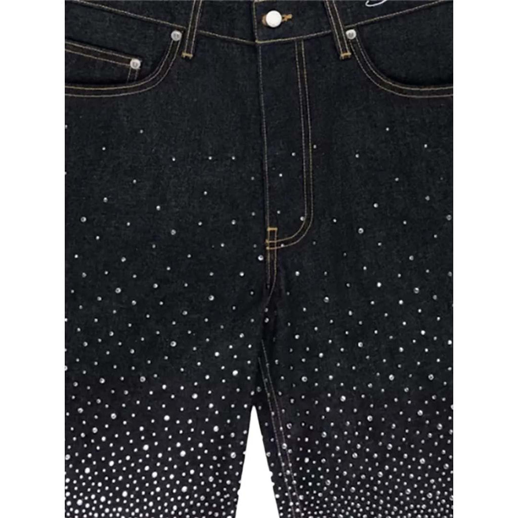 Sp5der Star Dust Denim Shorts