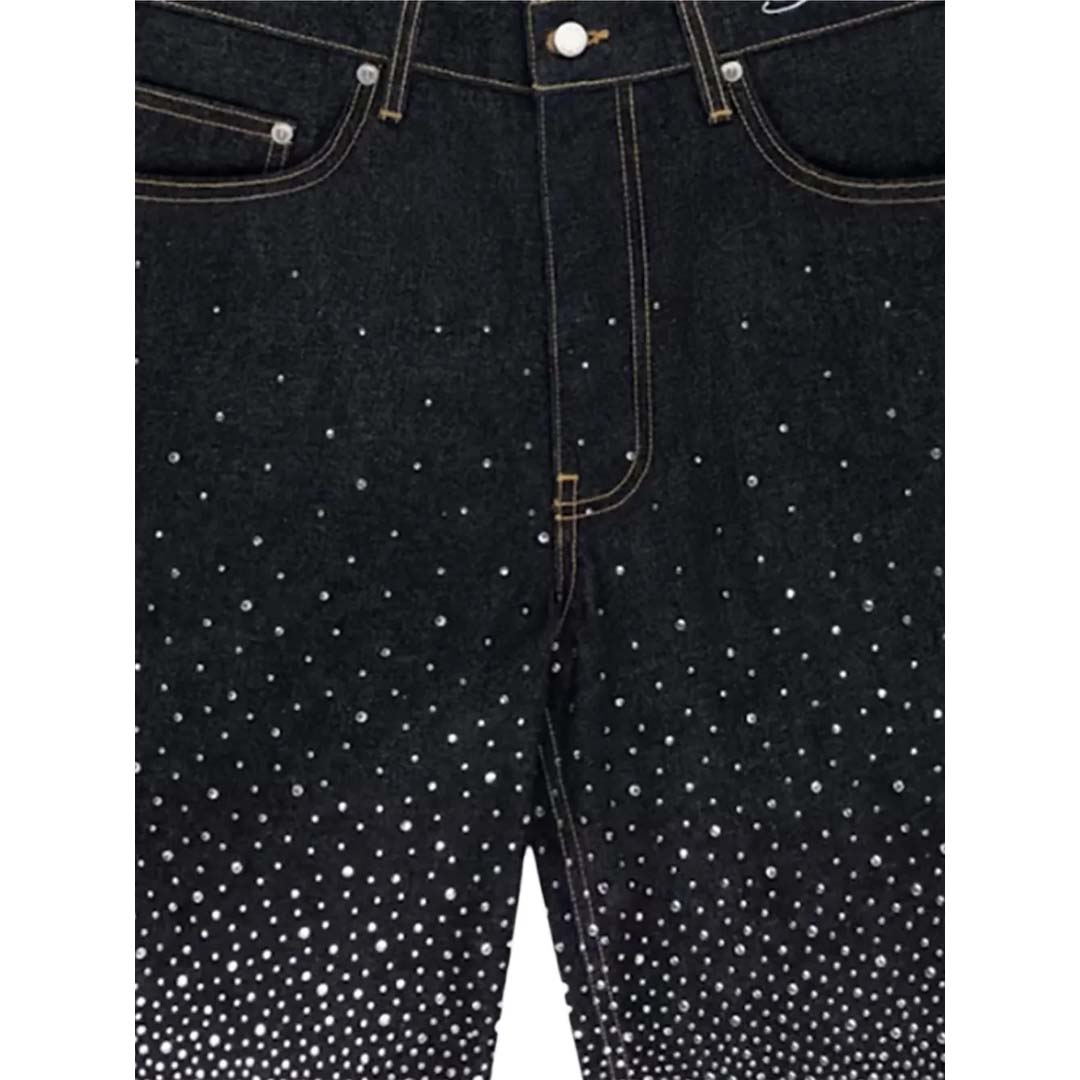 Sp5der Star Dust Denim Shorts