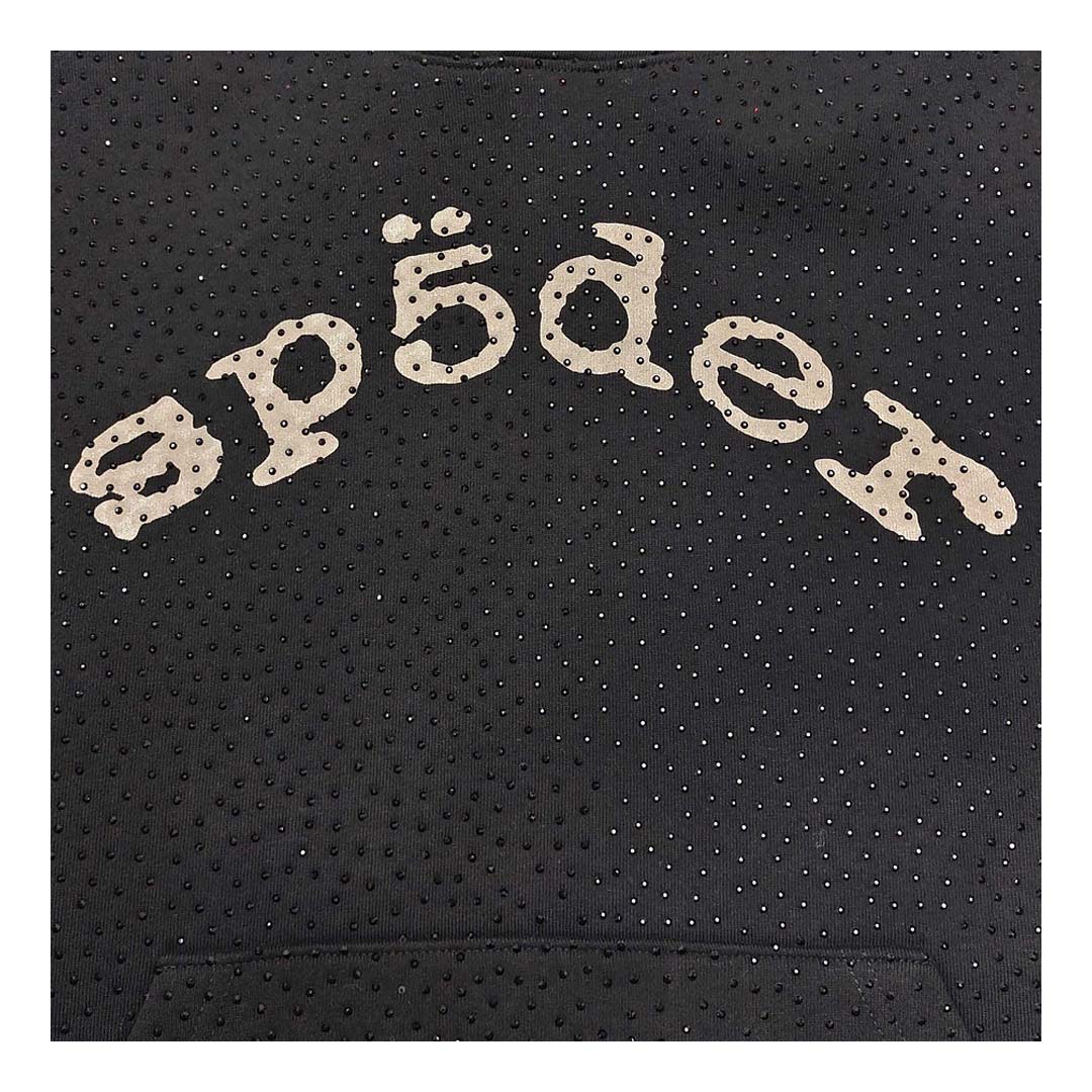 Sp5der Worldwide AOP Webstone Hoodie Black