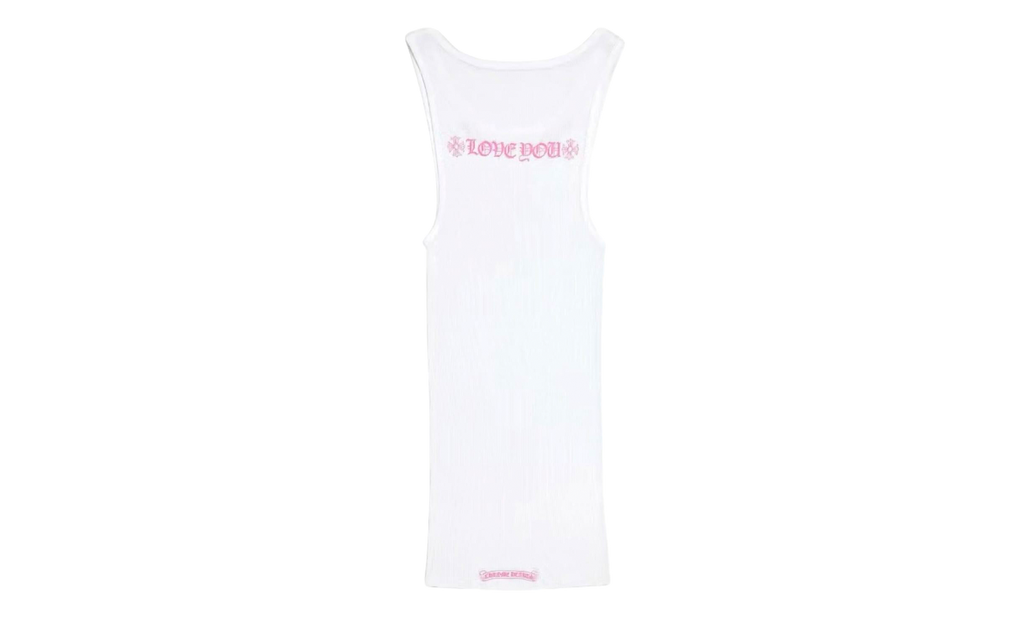 Love You Rib Tank Top "White/Pink" CHRM1624
