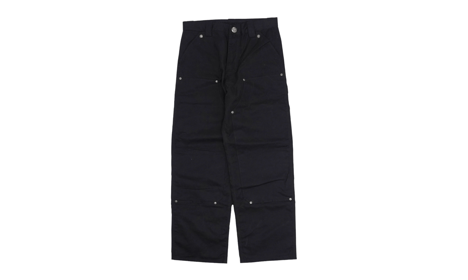 Waxed Double Knee Carpenter Pants (Double Hardware) "Black" CHRM1717
