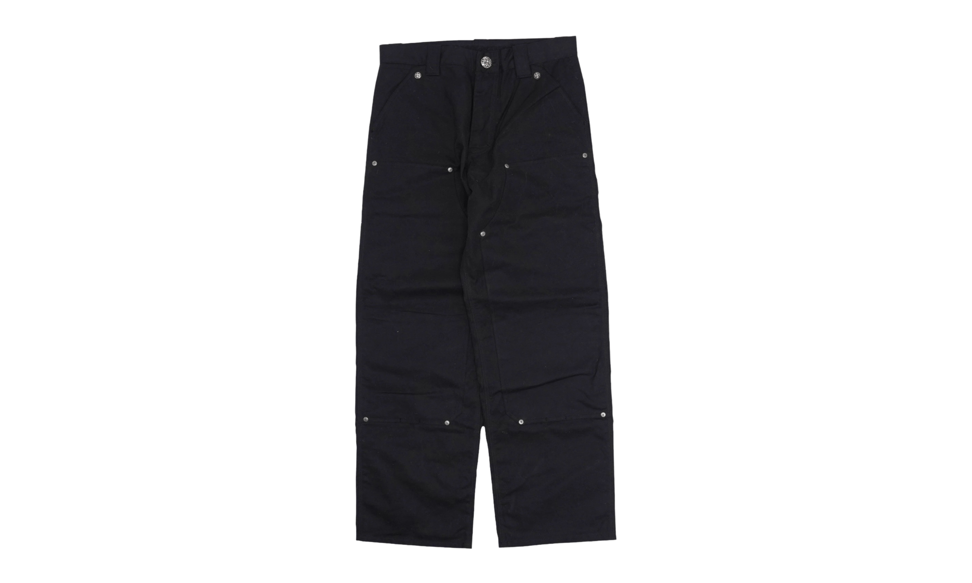 Waxed Double Knee Carpenter Pants (Double Hardware) "Black" CHRM1717