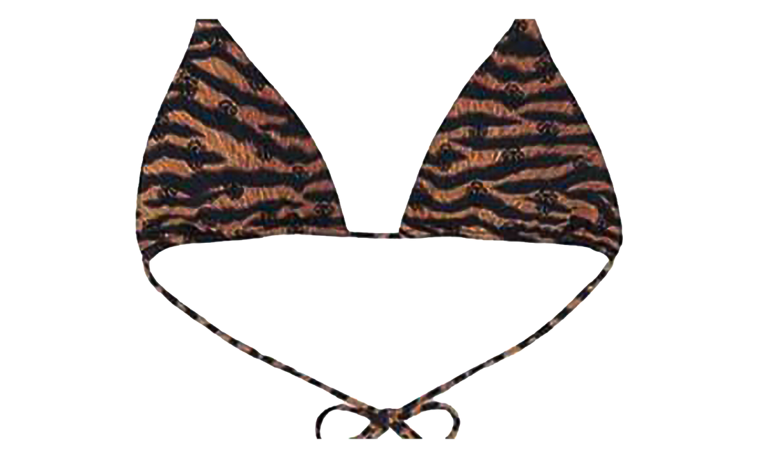 X DIB Orange Tiger Bikini top "Brown" CHRM1084