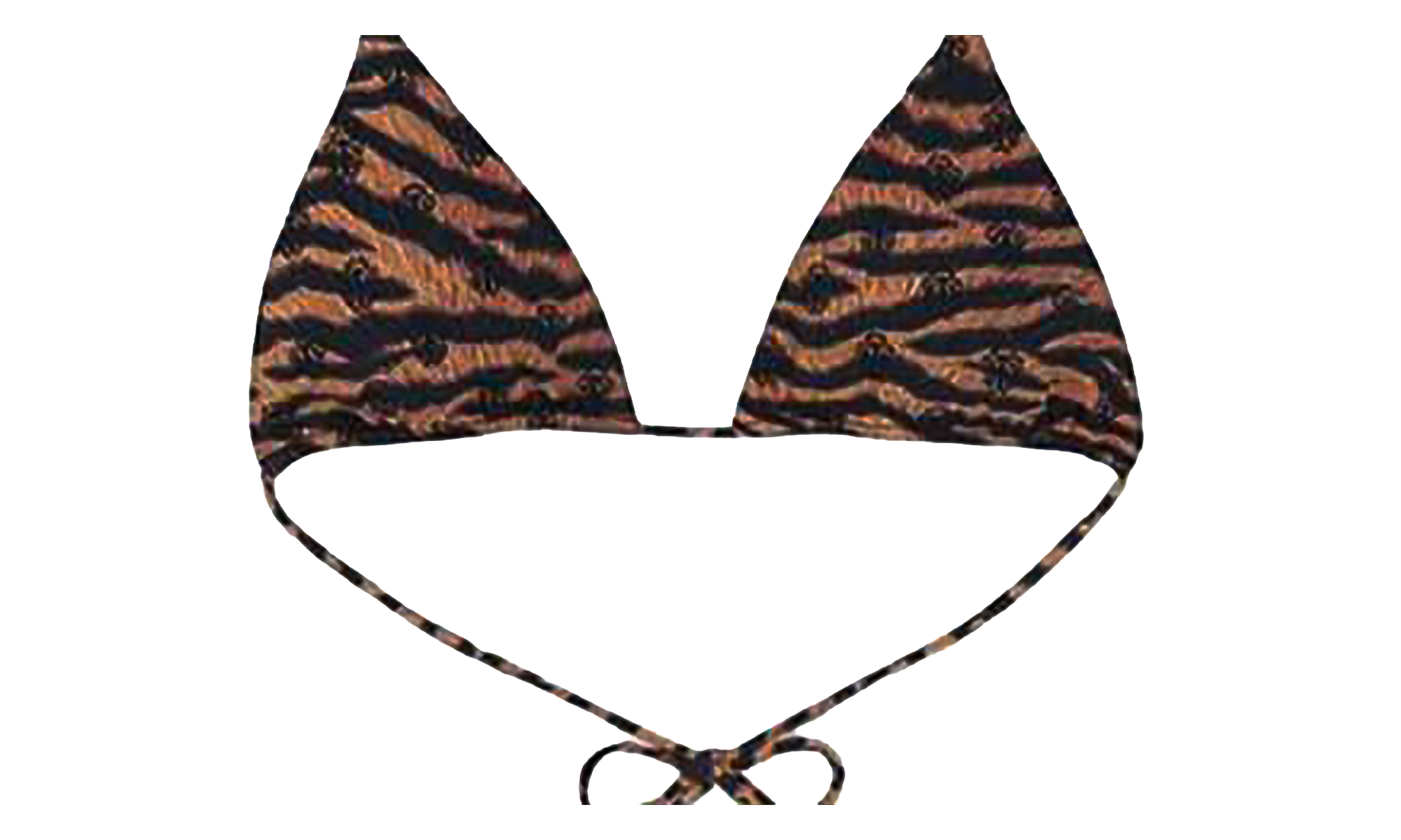 X DIB Orange Tiger Bikini top "Brown" CHRM1084