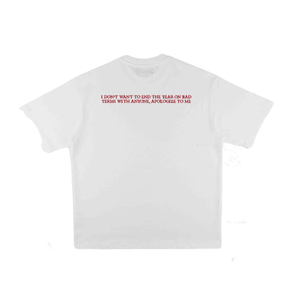 Compliments Apologize to Me White Vintage Shirt