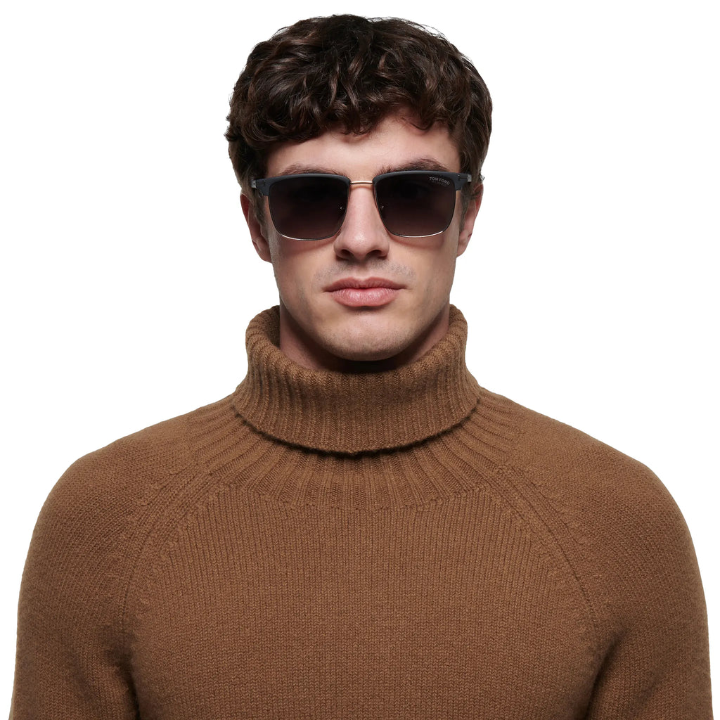 Tom Ford Hudson-02 FT0997-H 02D 55 Black Polarised Sunglasses