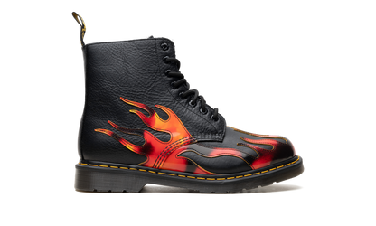 1460 Pascal Flame Arcadia Rub Off Leather Boots "Black / Red / Yellow" 41517001