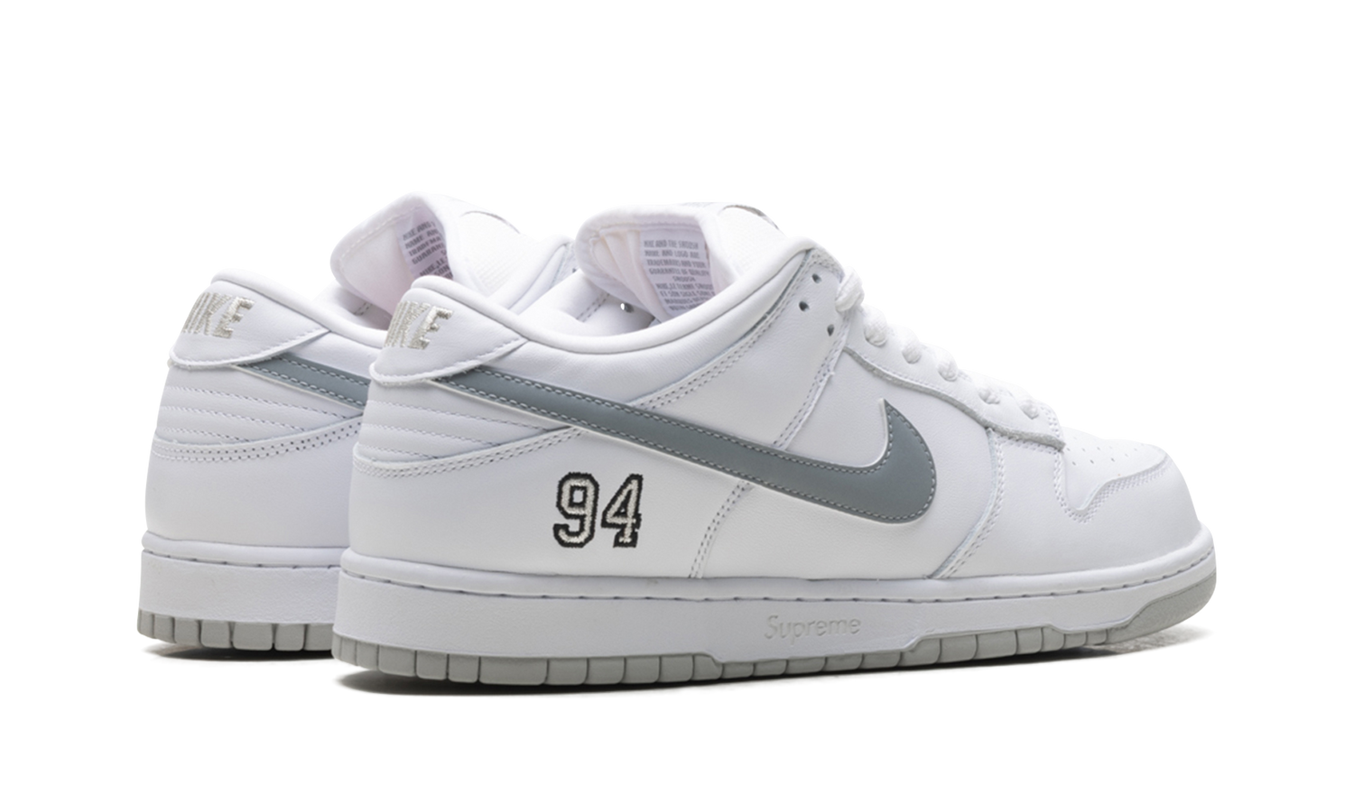 SB Dunk Low "Supreme - White" HQ8487 100