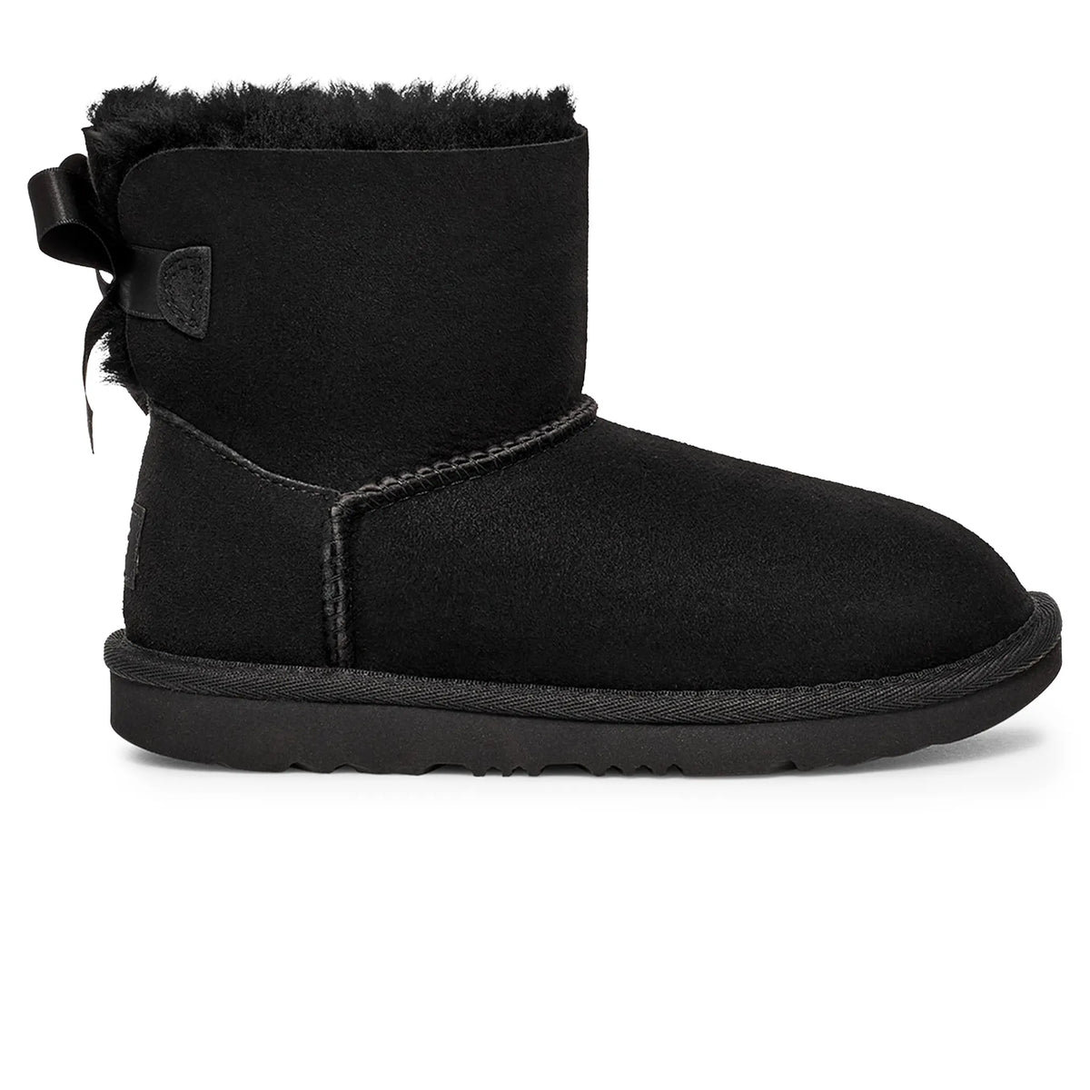 UGG Mini Bailey Bow II Girls Black Boots Main image