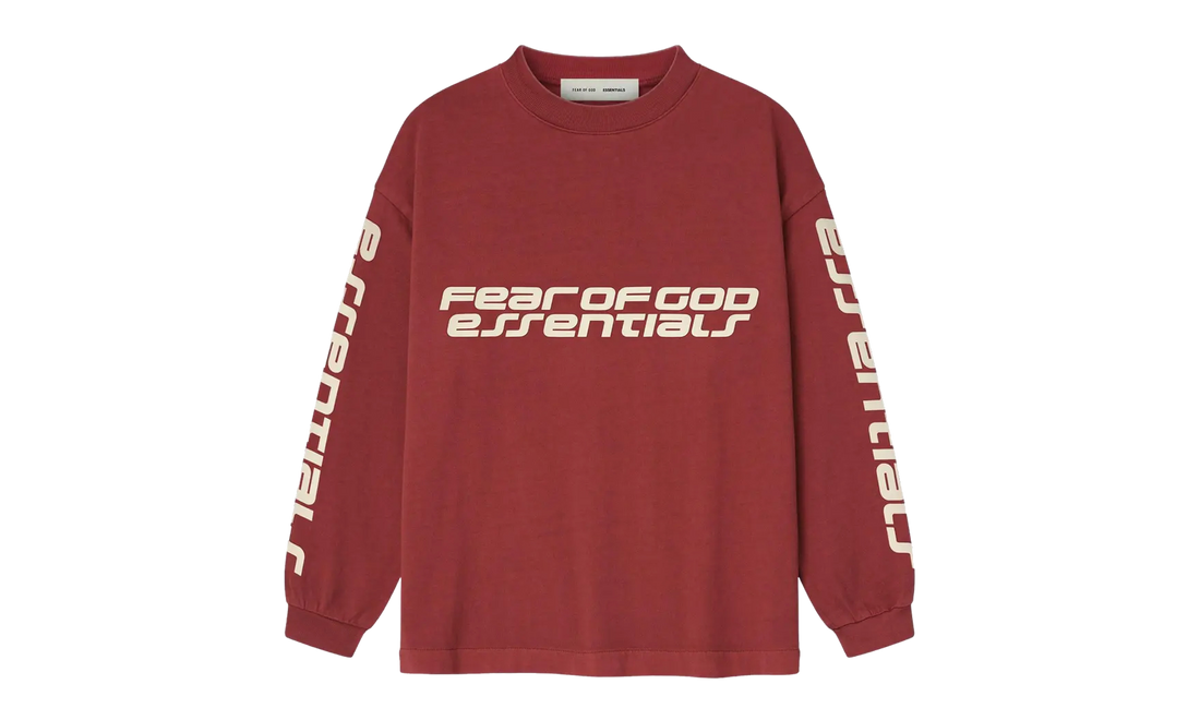 Essentials Classic Long Sleeve Tee GS "Crimson" 785HO251441K