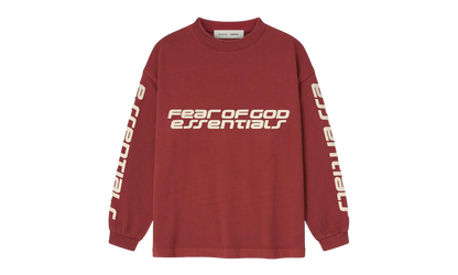Essentials Classic Long Sleeve Tee GS "Crimson" 785HO251441K