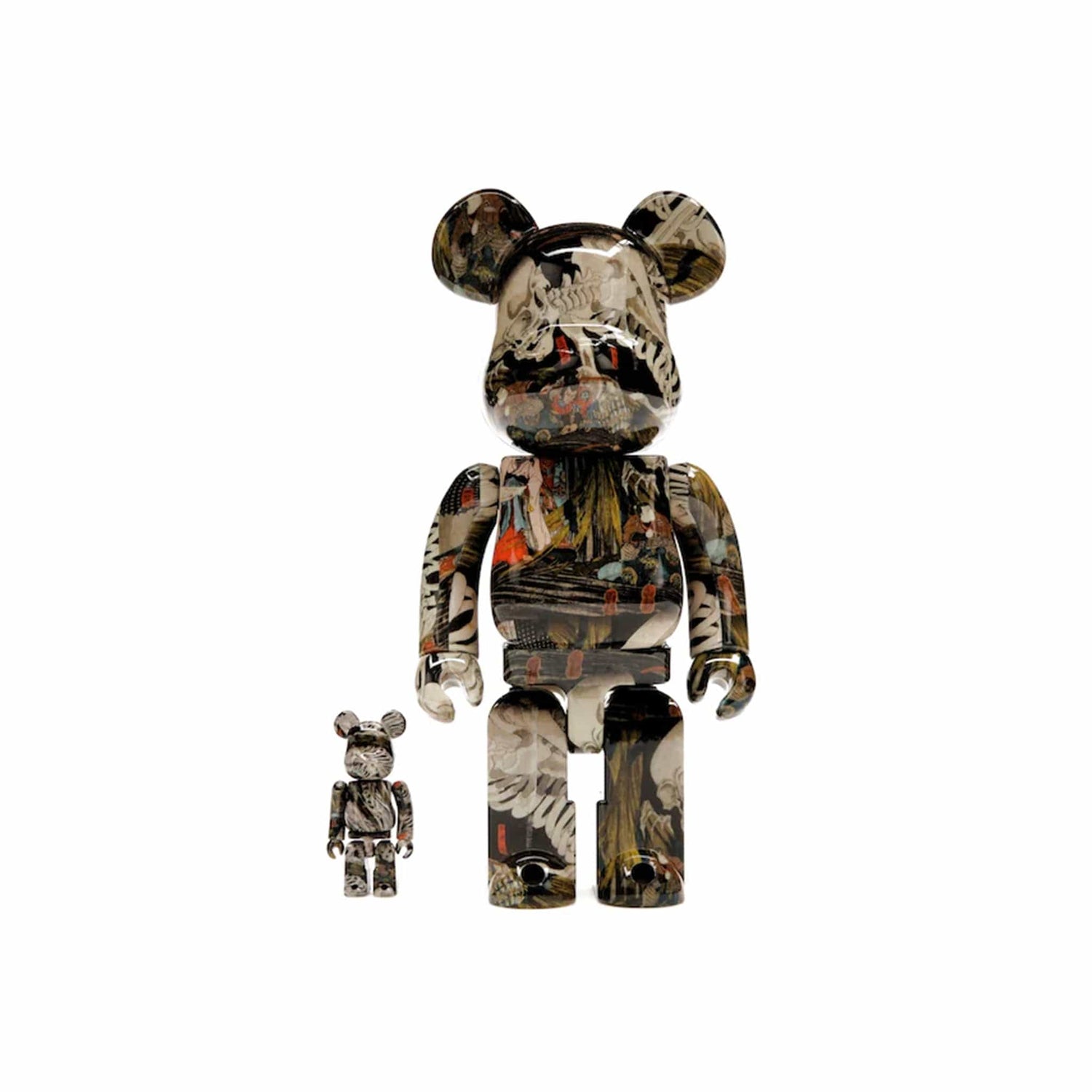 Bearbrick Utagawa Kuniyoshi (The Haunted Old Palace at Soma) 100% &amp; 400% Set