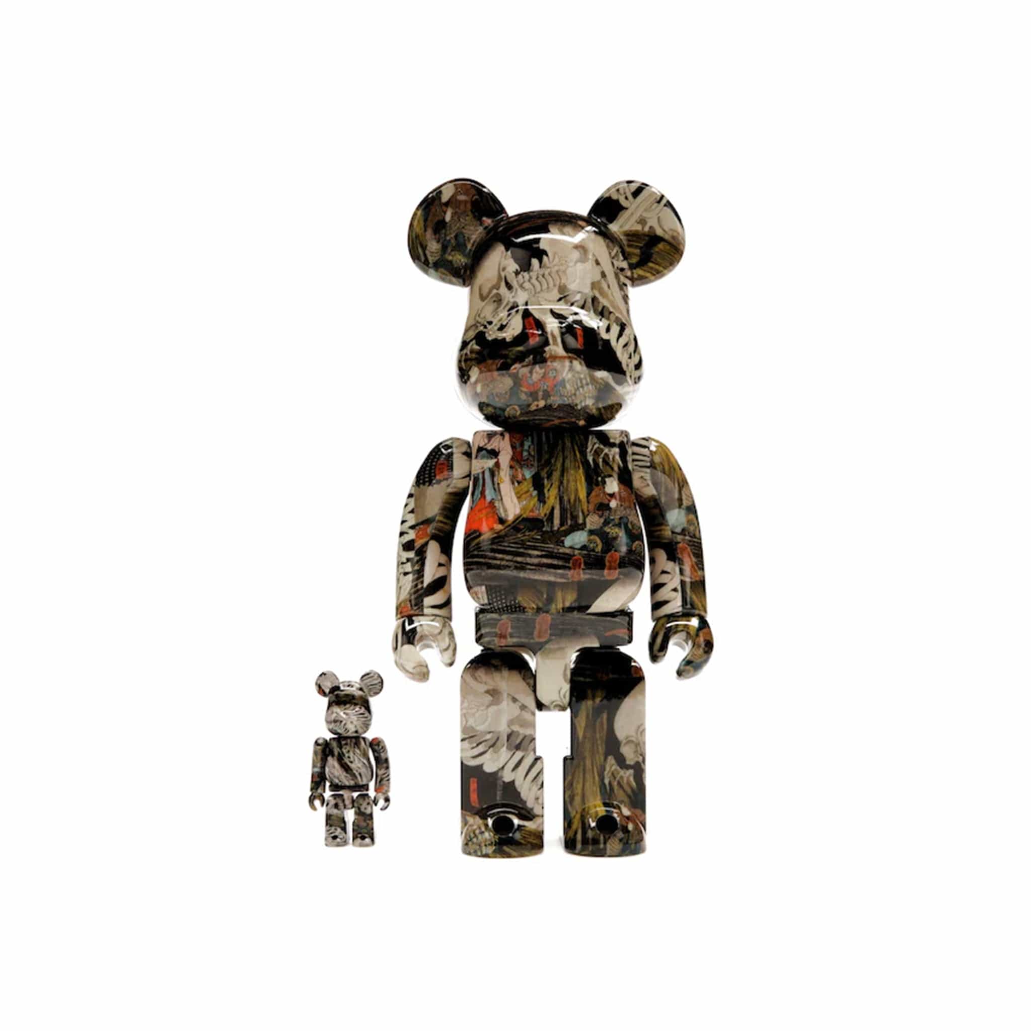 Bearbrick Utagawa Kuniyoshi (The Haunted Old Palace at Soma) 100% &amp; 400% Set