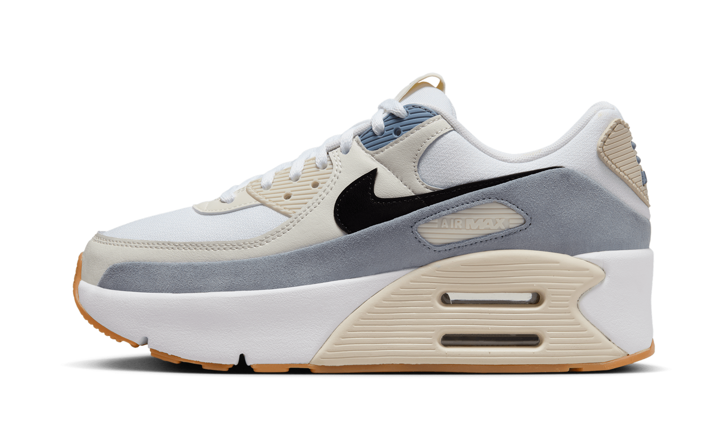 Air Max 90 LV8 WMNS "White Ashen Slate Light Orewood Brown Black" FD4328 106