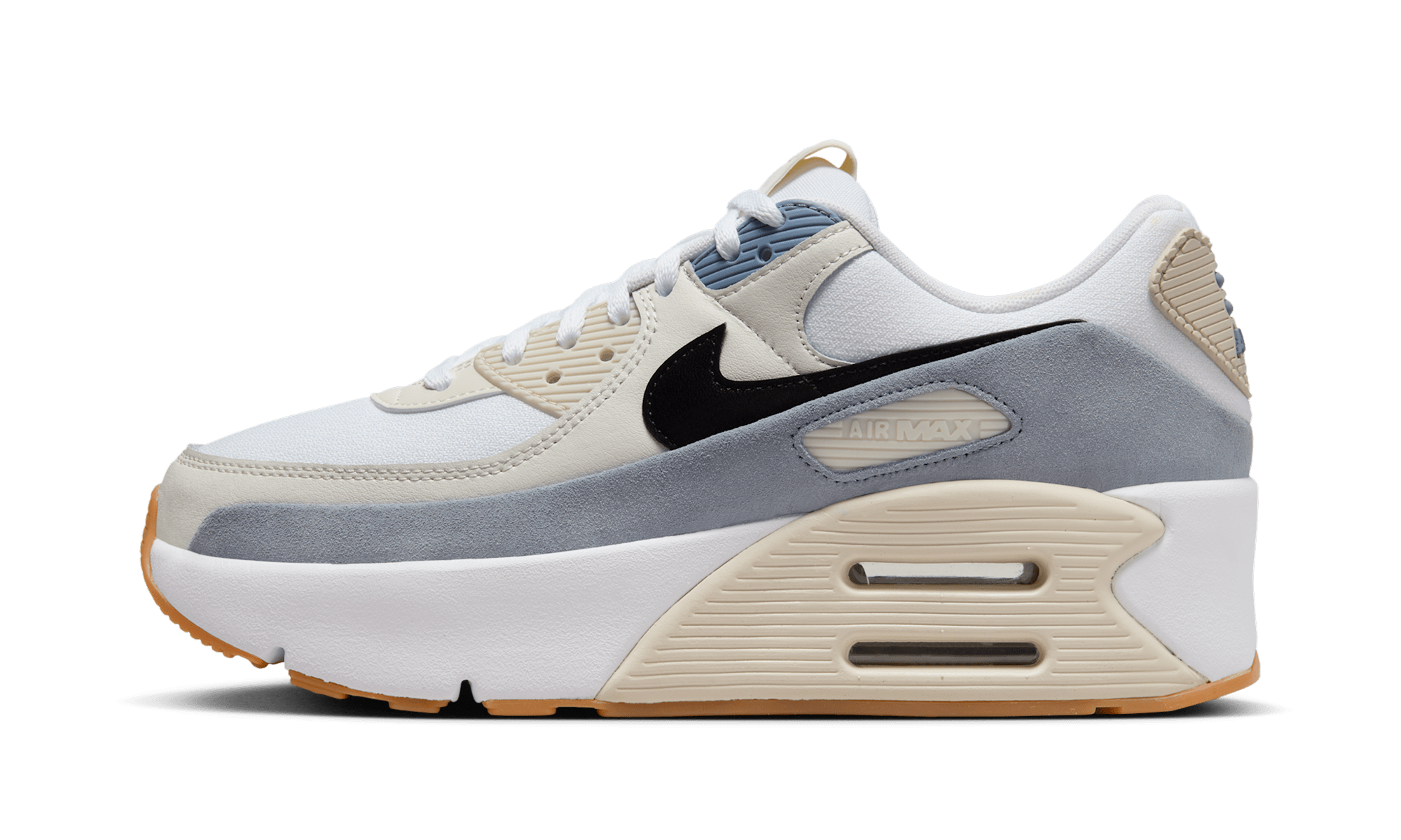 Air Max 90 LV8 WMNS "White Ashen Slate Light Orewood Brown Black" FD4328 106
