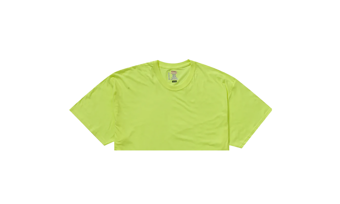 Supreme Hanes Tagless Tees (2 Pack) "SS23 - Fluorescent Yellow" SU25717