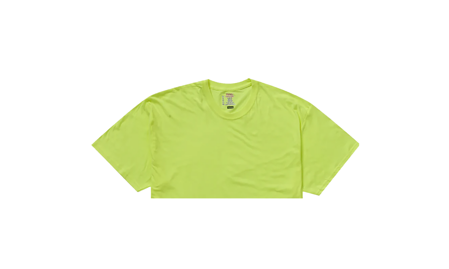 Supreme Hanes Tagless Tees (2 Pack) "SS23 - Fluorescent Yellow" SU25717