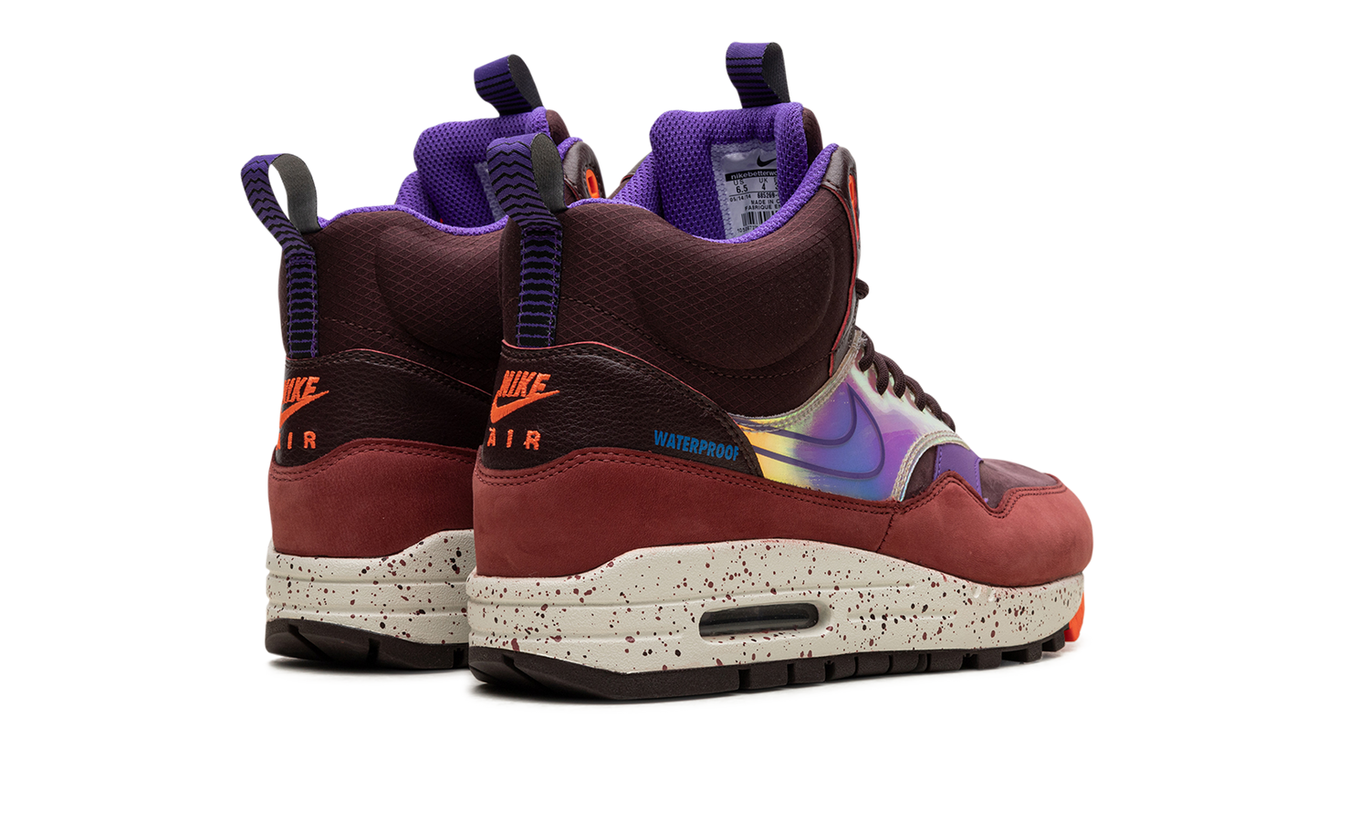 AIR MAX 1 MID SNEAKERBOOT WMNS "Deep Burgundy Iridescent" 685269 600