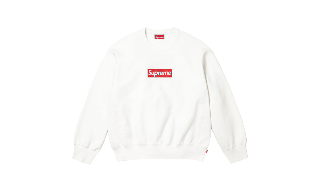 Washed Box Logo Crewneck "SS25 - White" SU25159