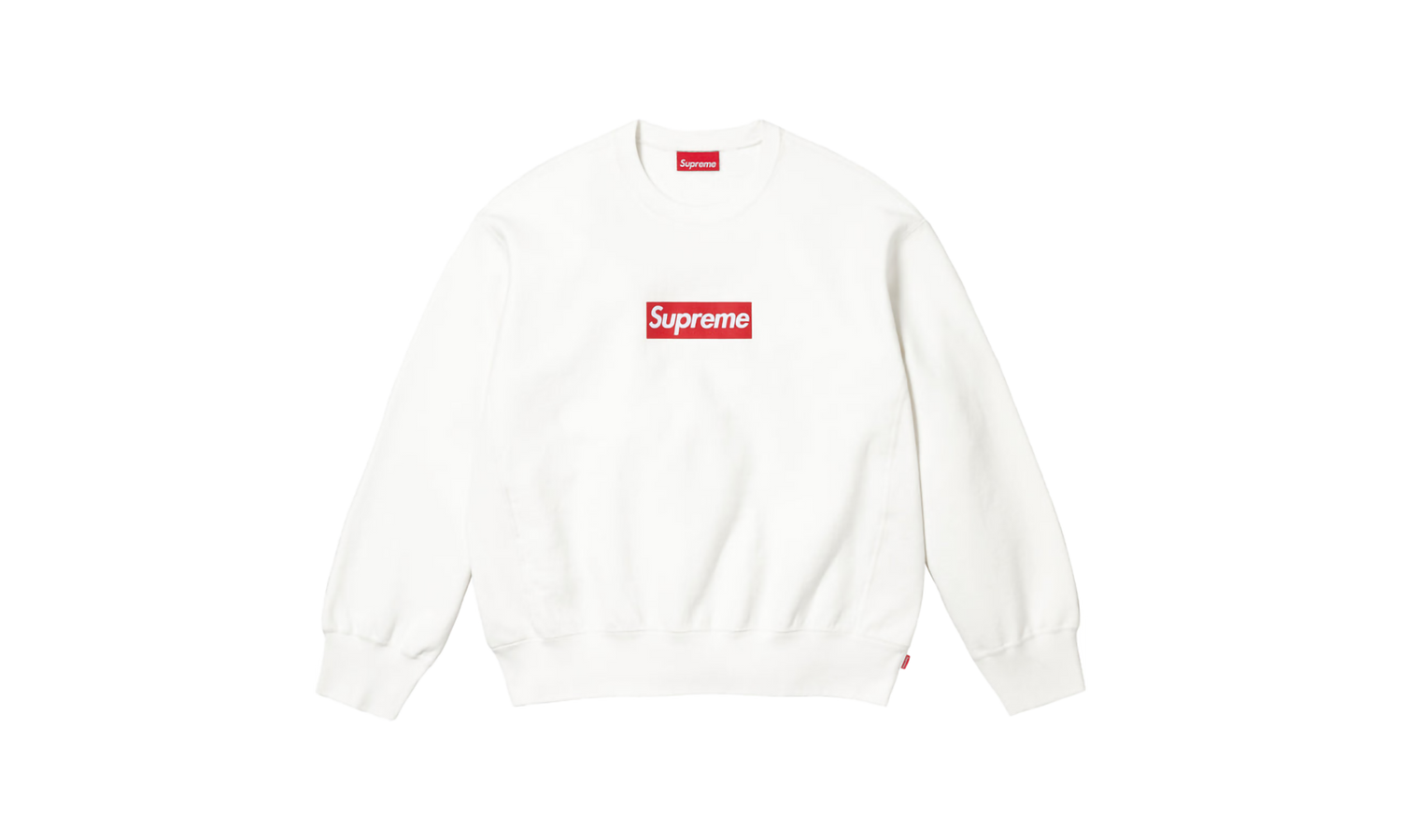 Washed Box Logo Crewneck "SS25 - White" SU25159