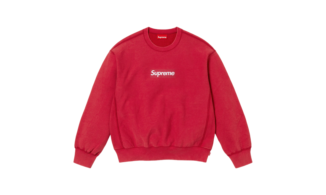 Washed Box Logo Crewneck "SS25 - Red" SU25157
