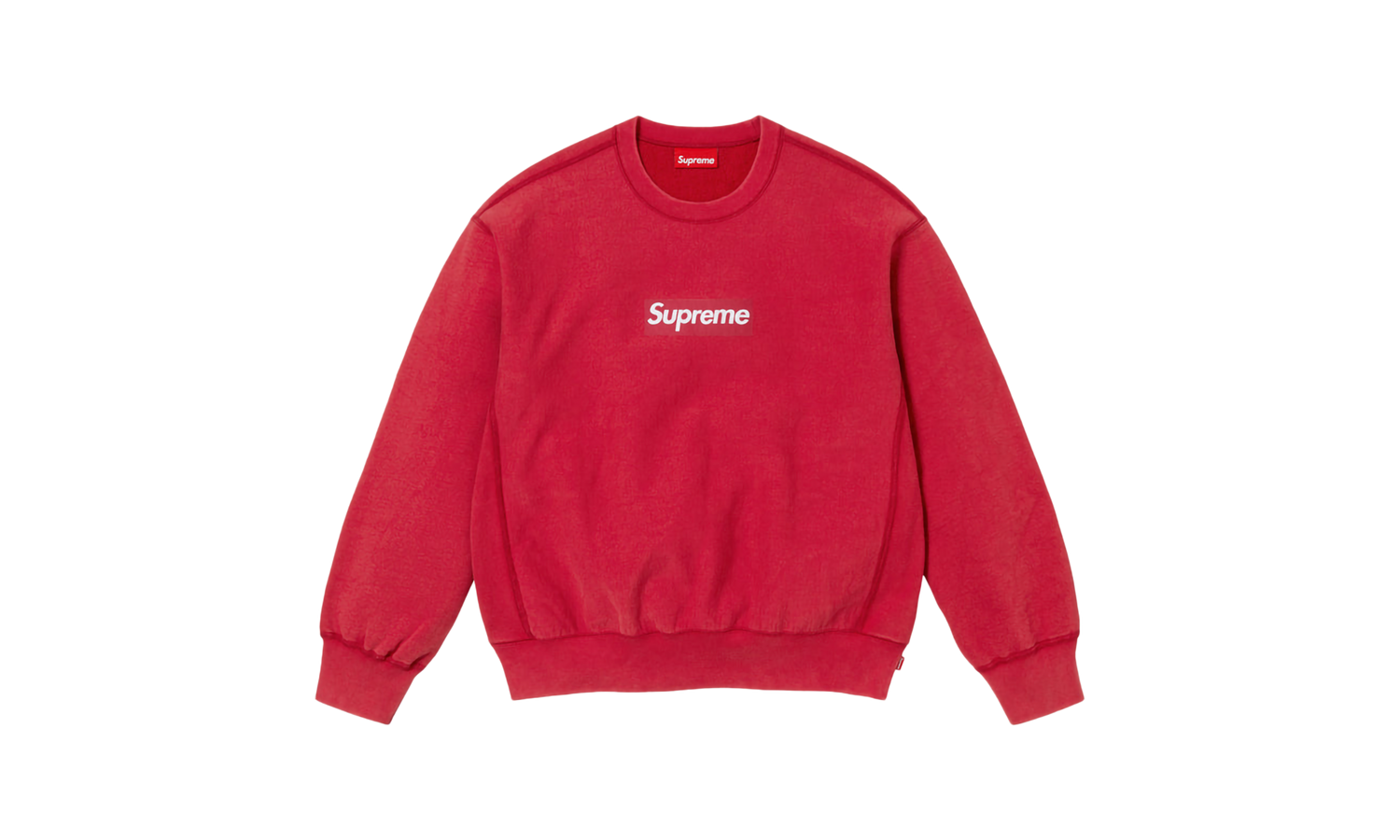 Washed Box Logo Crewneck "SS25 - Red" SU25157
