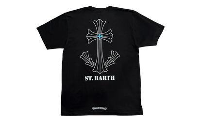 St. Barth Exclusive Cross Logo T-Shirt "Black" CHRM1543