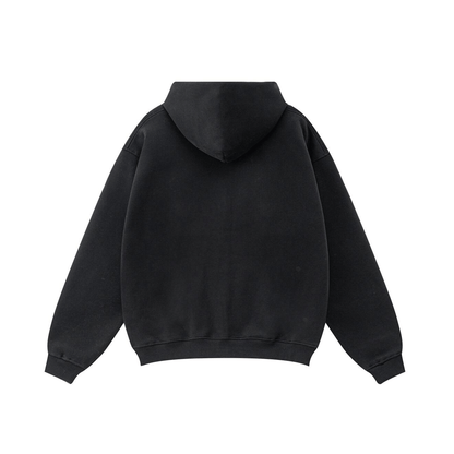 Compliments Sinner &amp; Saint Black Wash Zip-Up Hoodie