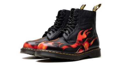 1460 Pascal Flame Arcadia Rub Off Leather Boots "Black / Red / Yellow" 41517001