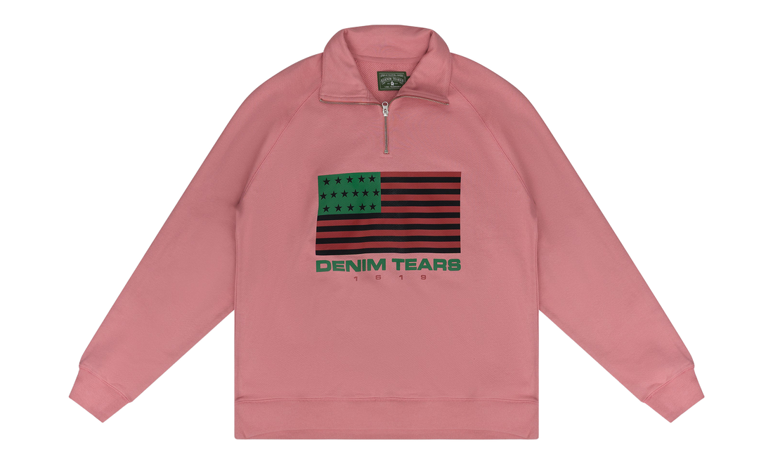 1619 Quarter Zip Sweater "Pink" DT746