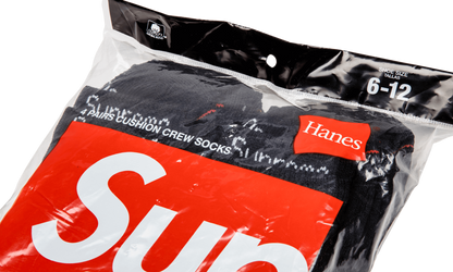 Hanes Socks (4) "Black" SU2010