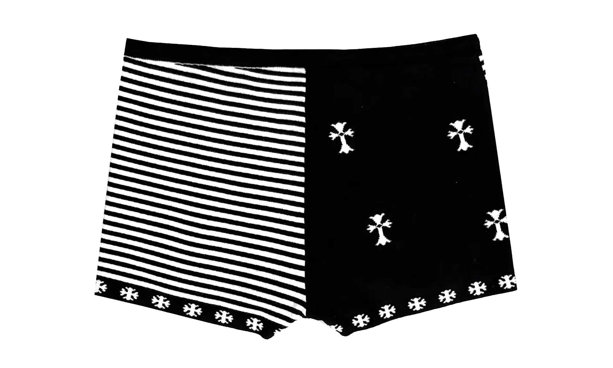 Striped Cross Stitching Drawstring Shorts WMNS "Black / White" CHRM1179